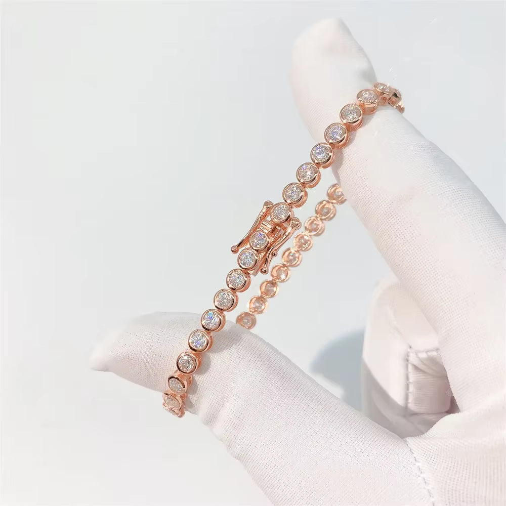 BEZEL PRINCESS TENNIS BRACELET