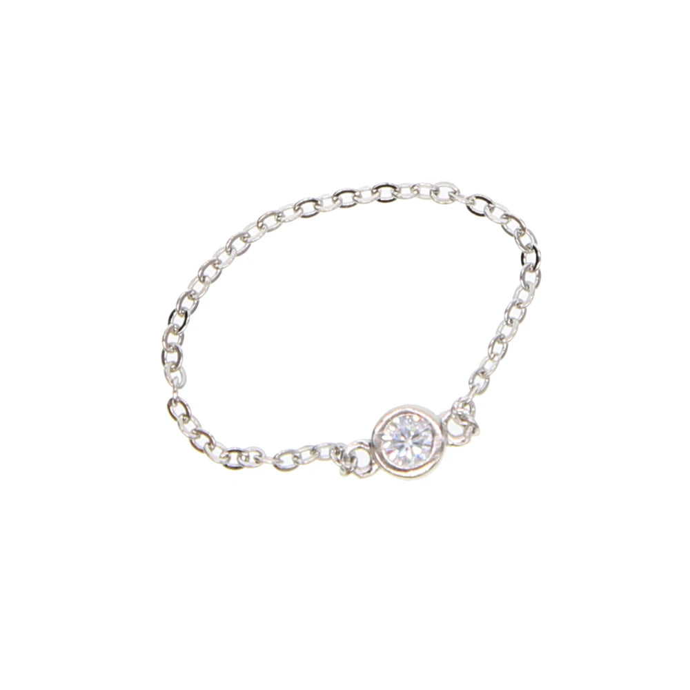DAINTY SPARKLE CHAIN RING