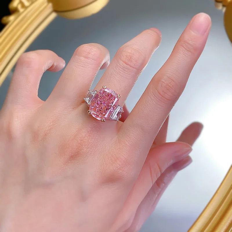 PINK EMPRESS CUSHION RING