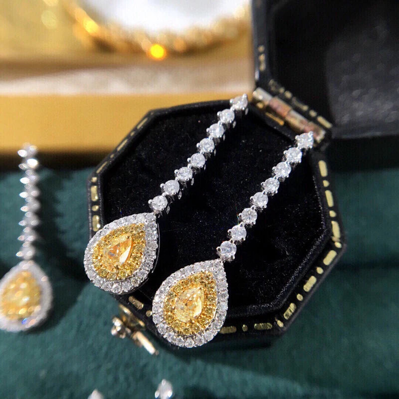 GLOW RADIANCE WATERDROP DIAMOND EARRINGS