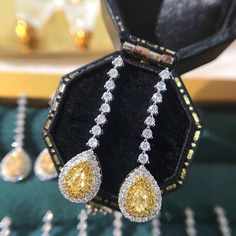 GLOW RADIANCE WATERDROP DIAMOND EARRINGS