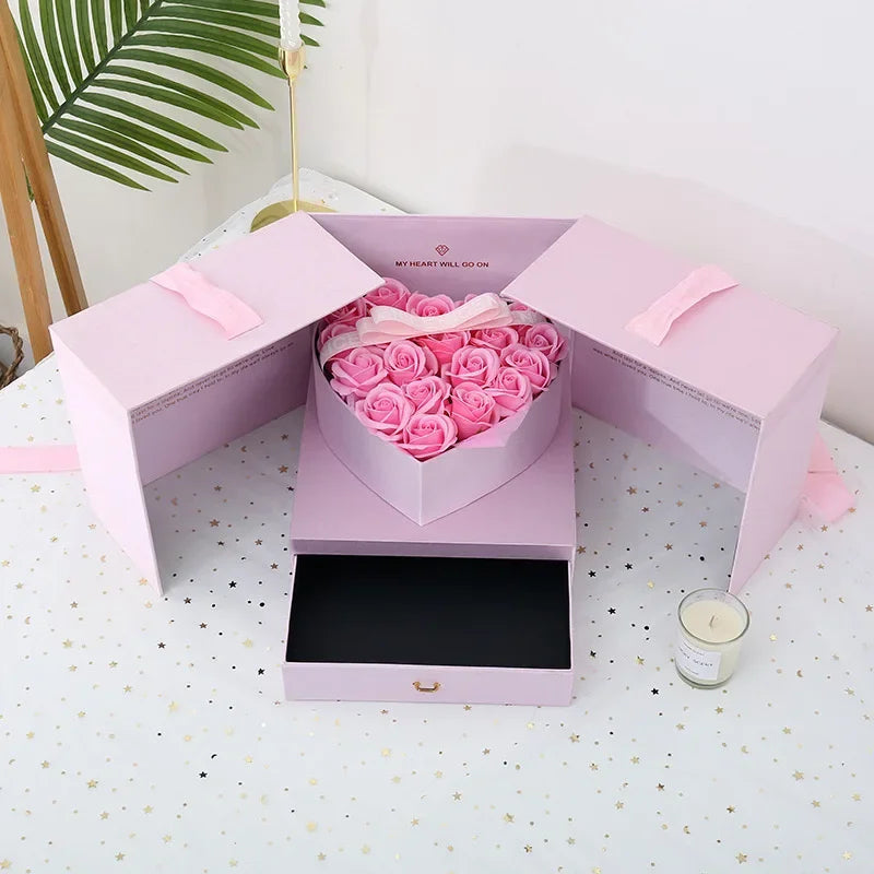 MY HEART WILL GO ON MYSTERY BOX WITH FLOWERS