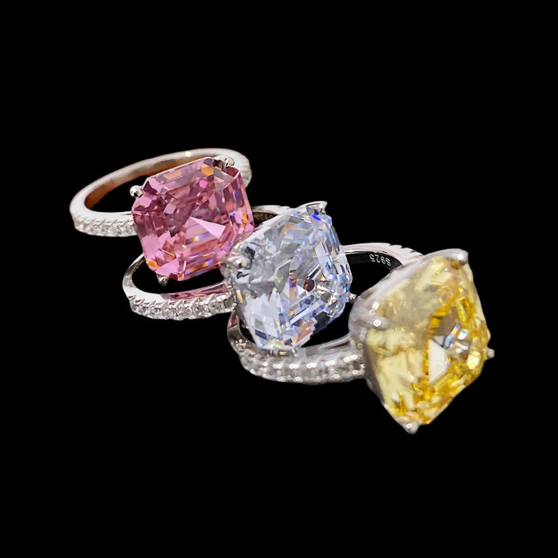 ASSCHER CUT ROYAL COCKTAIL RING