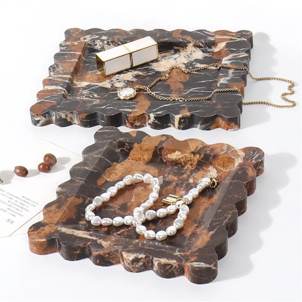 REGAL VANITY BROWN MARBLE TRAY