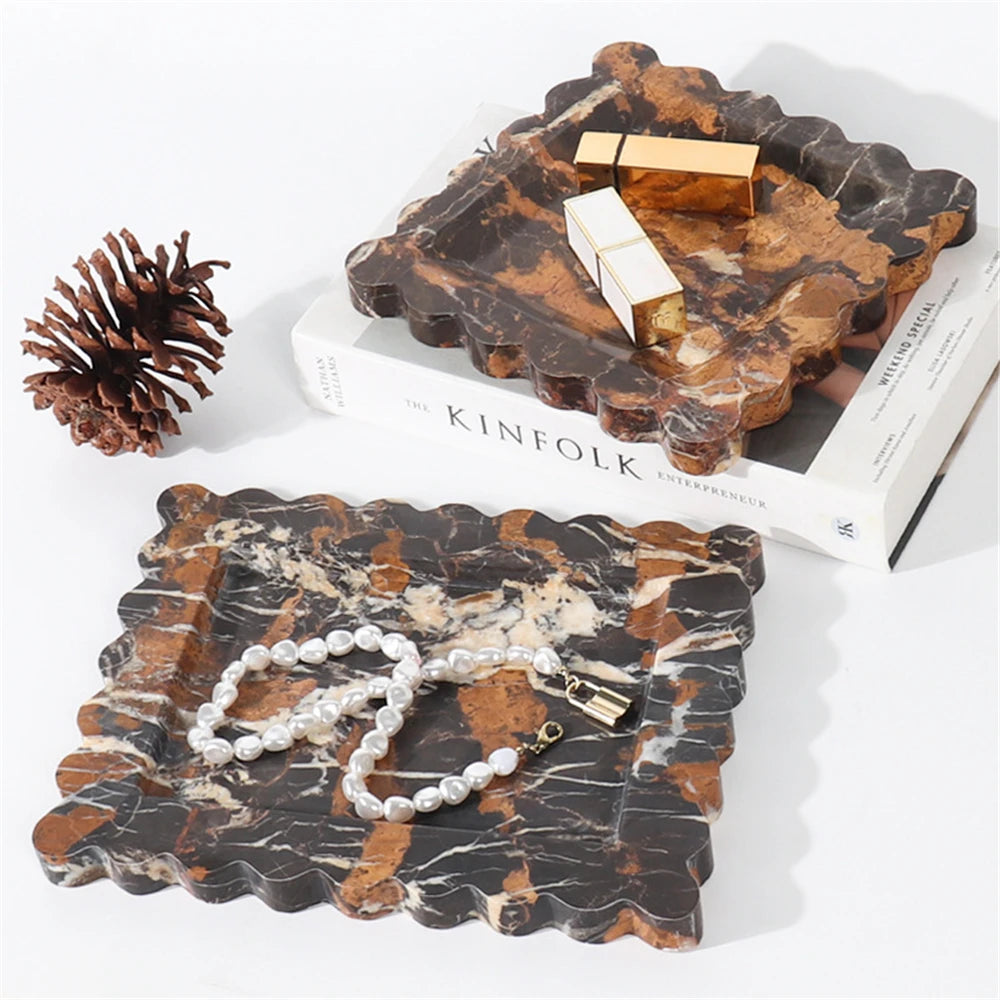 REGAL VANITY BROWN MARBLE TRAY