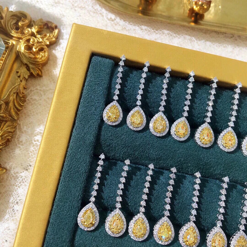 GLOW RADIANCE WATERDROP DIAMOND EARRINGS