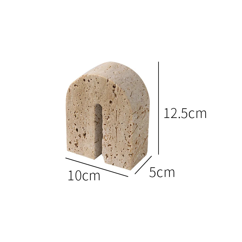 KINGDOM TRAVERTINE BOOKENDS