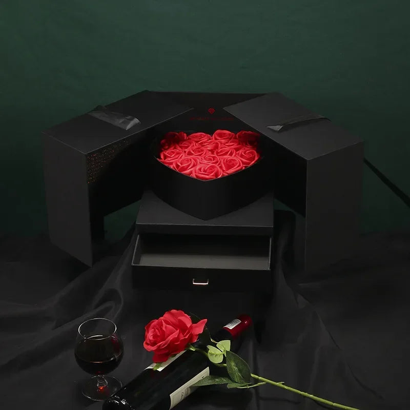 MY HEART WILL GO ON MYSTERY BOX WITH FLOWERS