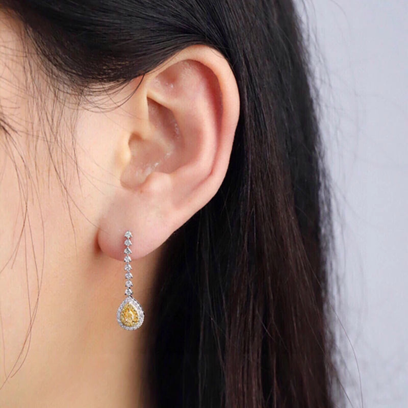 GLOW RADIANCE WATERDROP DIAMOND EARRINGS