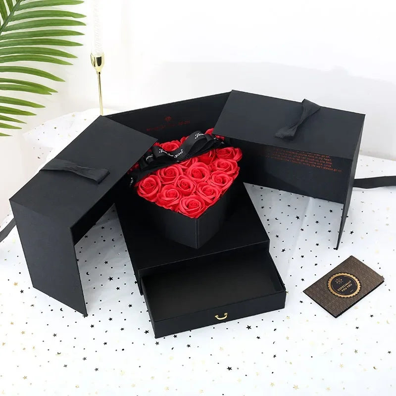 MY HEART WILL GO ON MYSTERY BOX WITH FLOWERS
