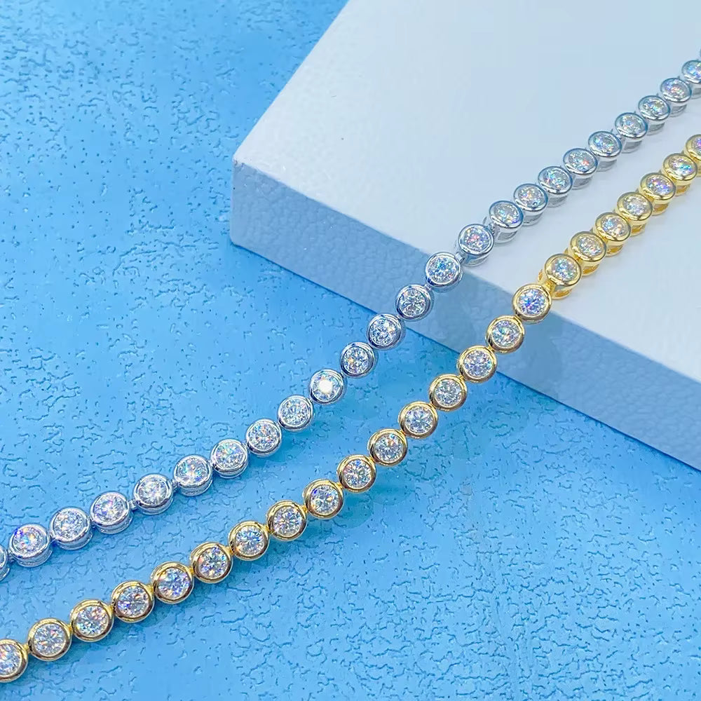 BEZEL PRINCESS TENNIS BRACELET