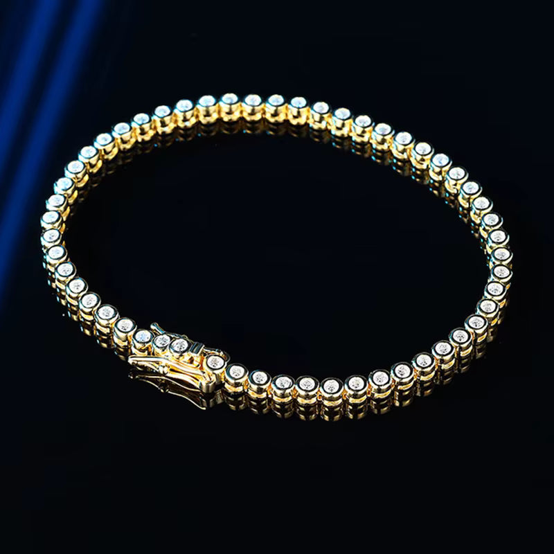 BEZEL PRINCESS TENNIS BRACELET