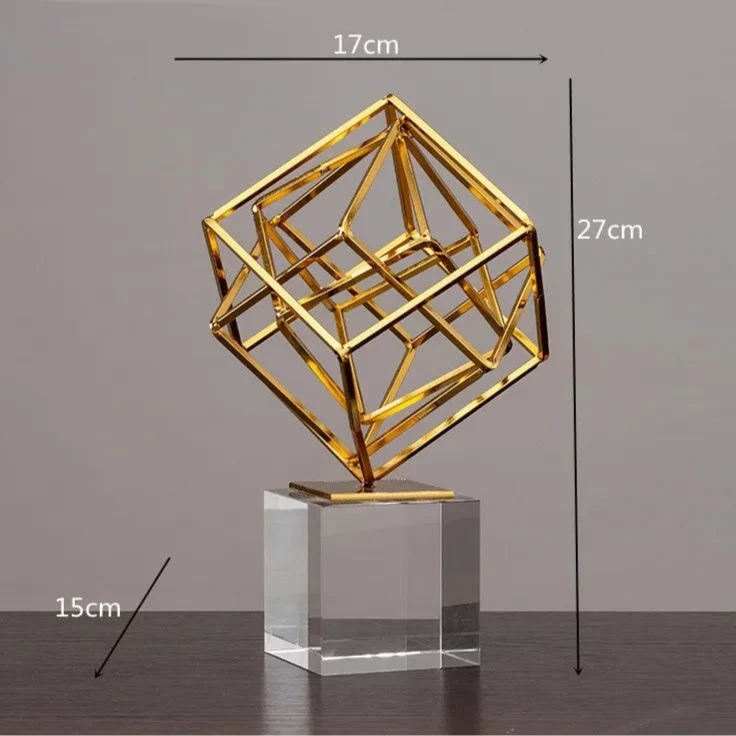 GEOMETRIC ELEGANCE ABSTRACT LUXE SCULPTURE