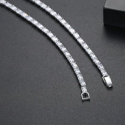 White Gold-Filled Lariat Necklace