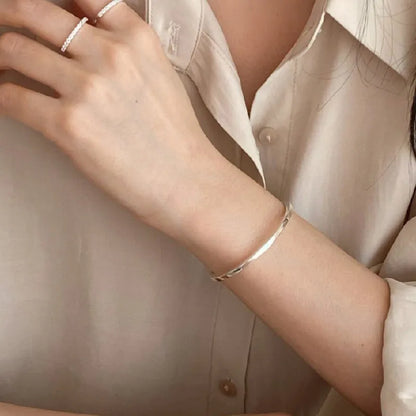 Sterling Silver Open Cuff Bangle