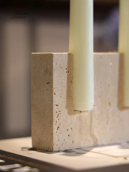 FEROYAL Imperial Marble Candlestick Holder detail view