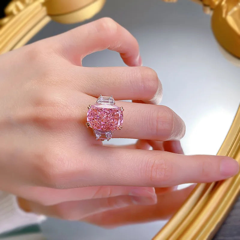 PINK EMPRESS CUSHION RING