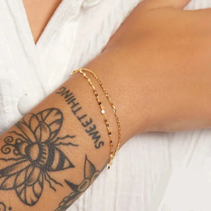 Gold-Filled Layering Bracelet in Sterling Silver