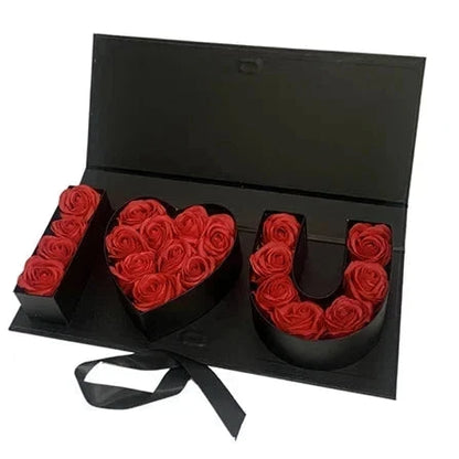 FEROYAL I♥U Flower Gift Box – Black detail view