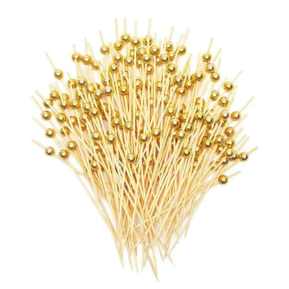 Golden Elegance Cocktail Sticks