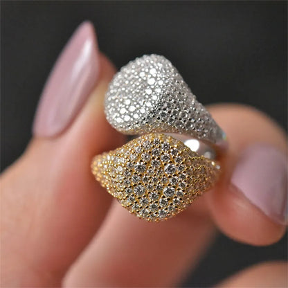 925 Silver Pavé Pinky Ring