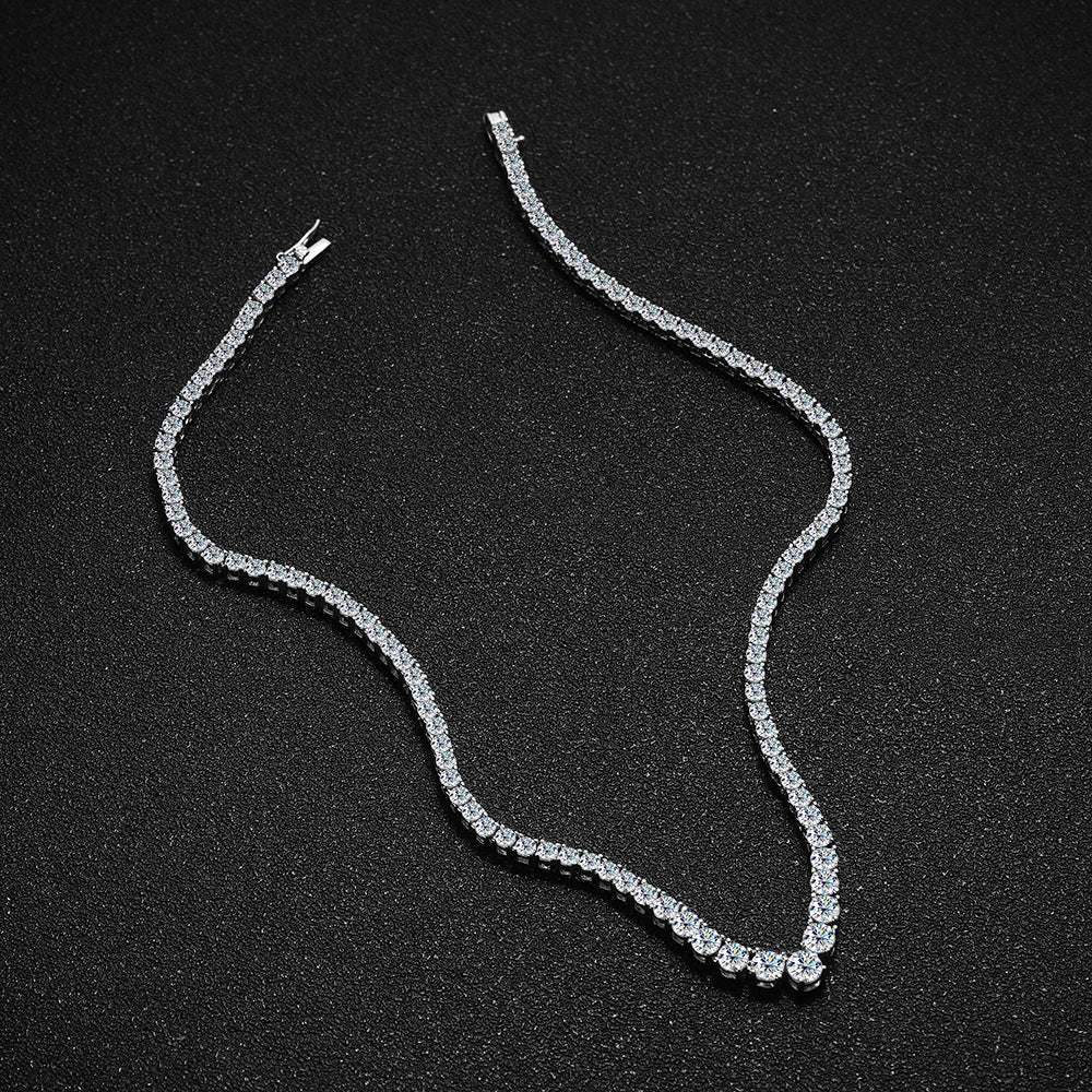 JASMIN V-SHAPED TENNIS NECKLACE