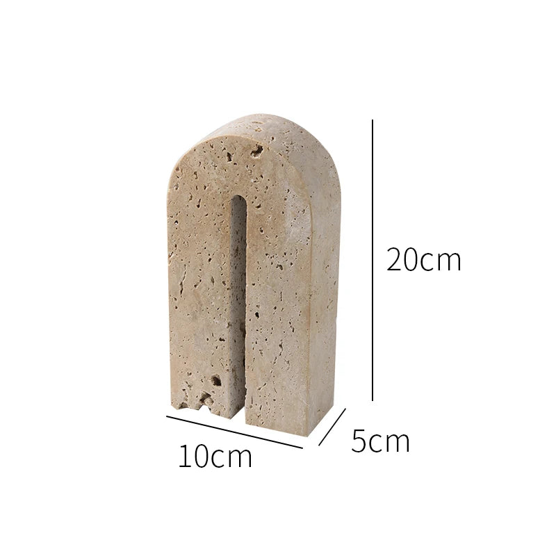 KINGDOM TRAVERTINE BOOKENDS