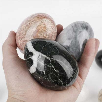 Natural Marble Decorative Egg Sculpture