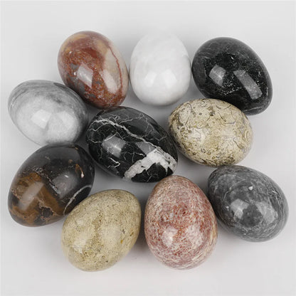 Natural Marble Decorative Egg Sculpture