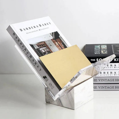 Marble Acrylic Book & Magazine Display
