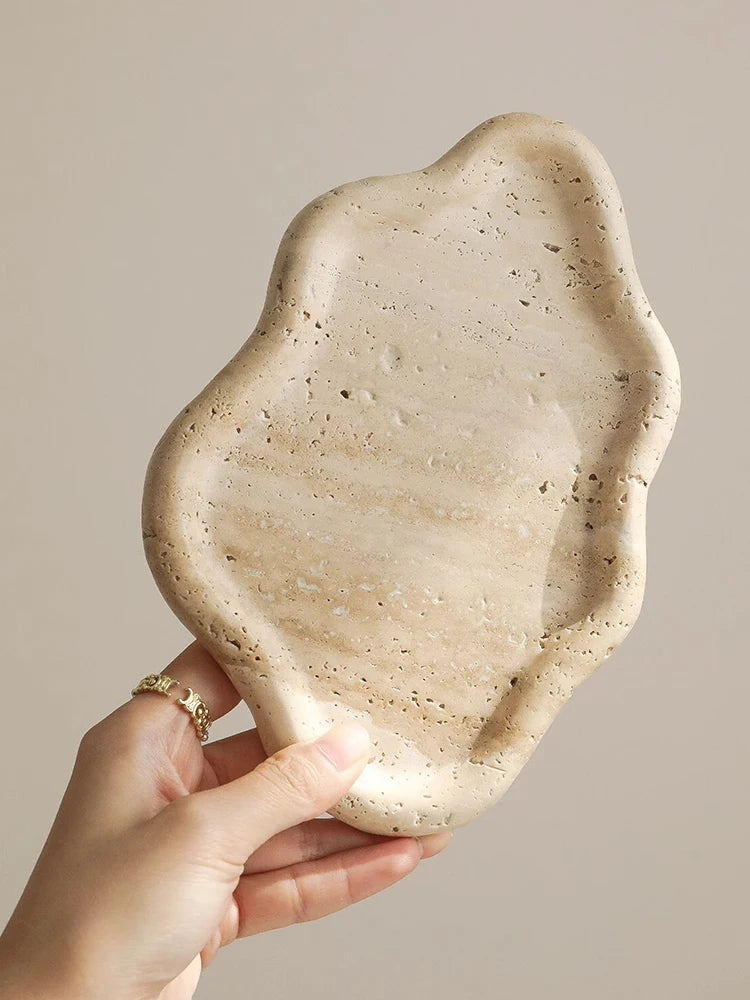 TRAVERTINE CLASSY STORAGE TRAY