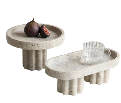 Yellow Travertine Decorative Tray