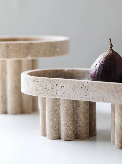 Yellow Travertine Decorative Tray