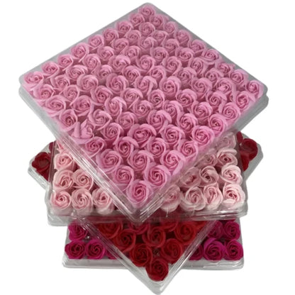 Rose Soap Flower Gift Box - white