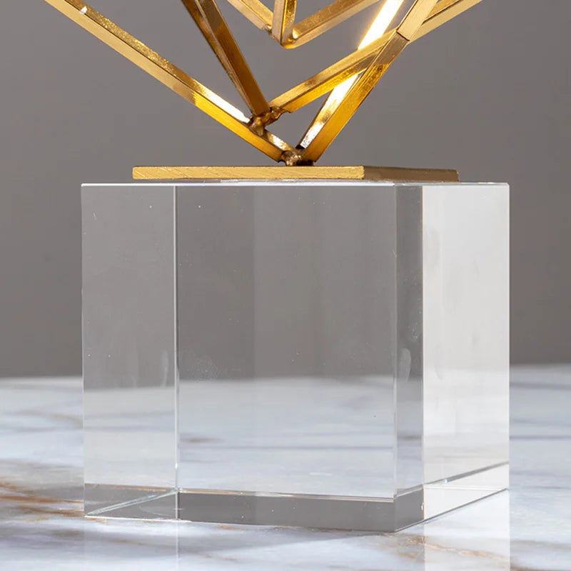 GEOMETRIC ELEGANCE ABSTRACT LUXE SCULPTURE