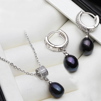 DUCHESS PEARL SET – Black pearl set