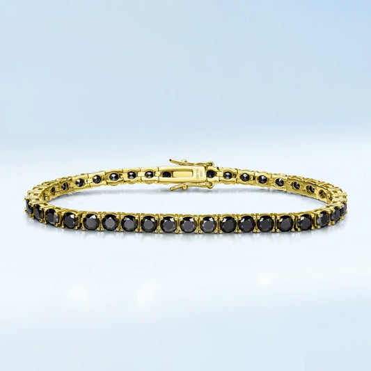 Black Moissanite Rivière Bracelet - 3MM - 0.1CT