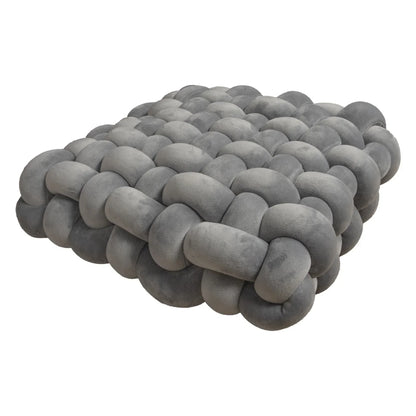 FEROYAL Knot Plush Lux Cushion – Grey, 40x40x12cm