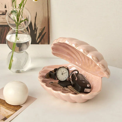 Ceramic Shell Ambient Lamp & Decor