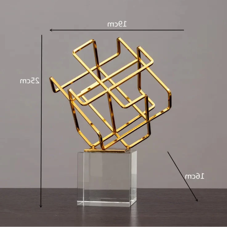 GEOMETRIC ELEGANCE ABSTRACT LUXE SCULPTURE