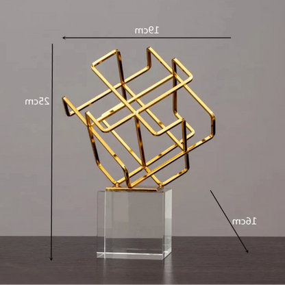 Geometric Elegance Abstract Luxe Sculpture