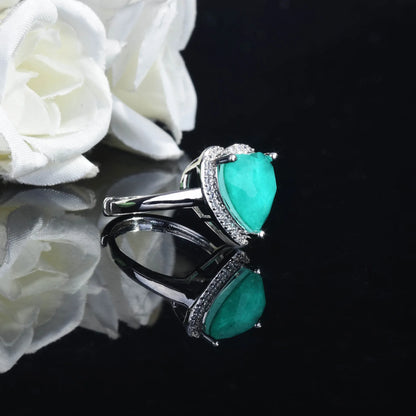 Paraiba Gemstone Jewelry Set in Sterling Silver