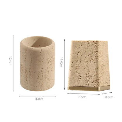 Stone Pen Holder Desk Organizer