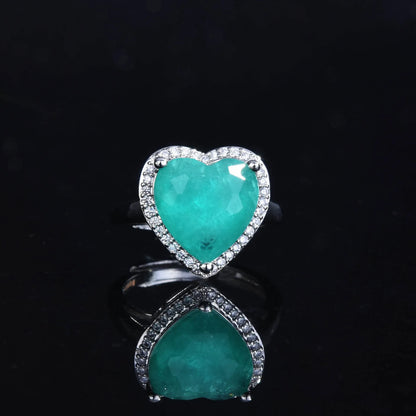 Paraiba Gemstone Jewelry Set in Sterling Silver