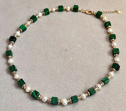 Green Perla Set – necklace 40cm
