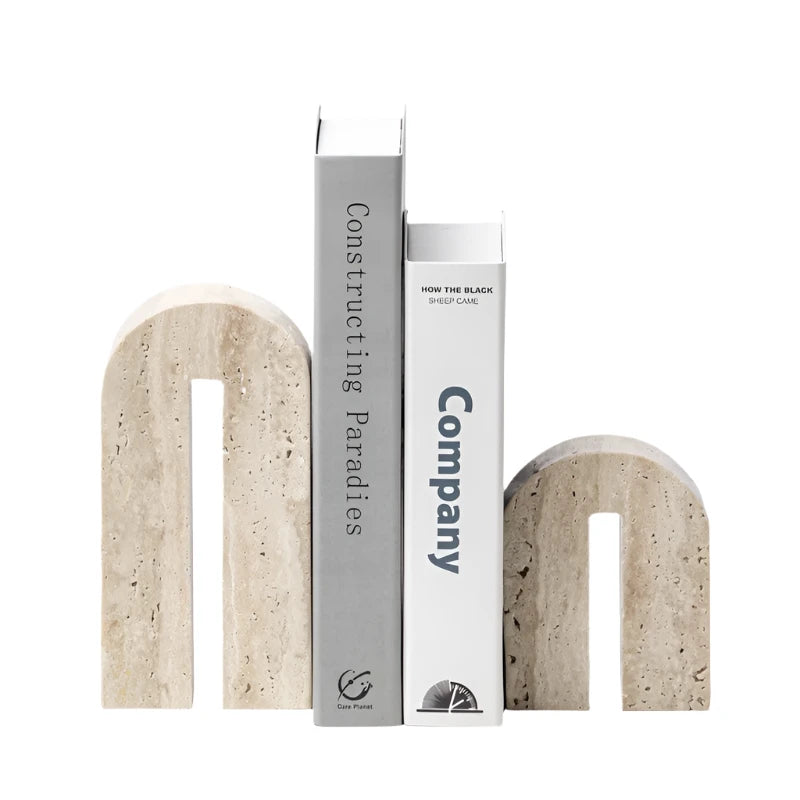 KINGDOM TRAVERTINE BOOKENDS