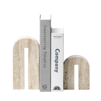 FEROYAL Kingdom Travertine Bookends – Bookend Pair