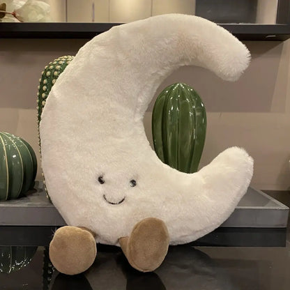 CHILDREN'S FLUFFY MOON & SUN PLUSHIE – Yellow Sun Plushie, about 45cm