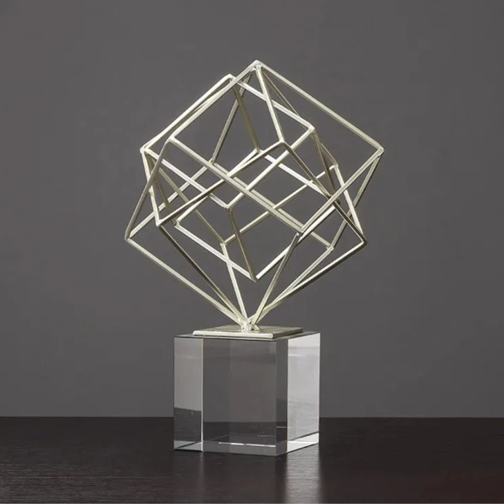 GEOMETRIC ELEGANCE ABSTRACT LUXE SCULPTURE