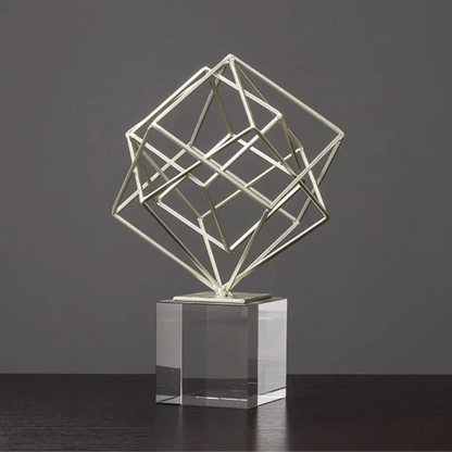 Geometric Elegance Abstract Luxe Sculpture